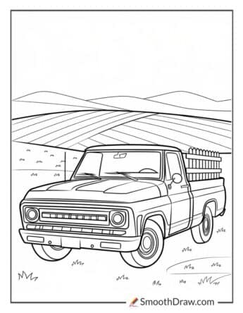 Classic Pickup Truck Coloring Page