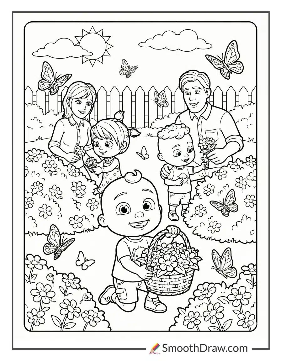 Cocomelon Garden Picking Flowers