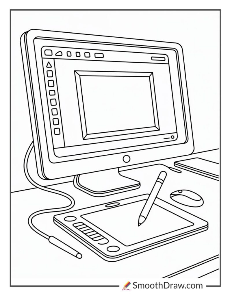 42 Free Computer Coloring Pages (PDF Printables)