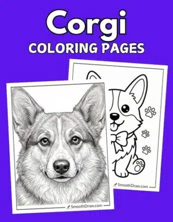 Corgi coloring pages f