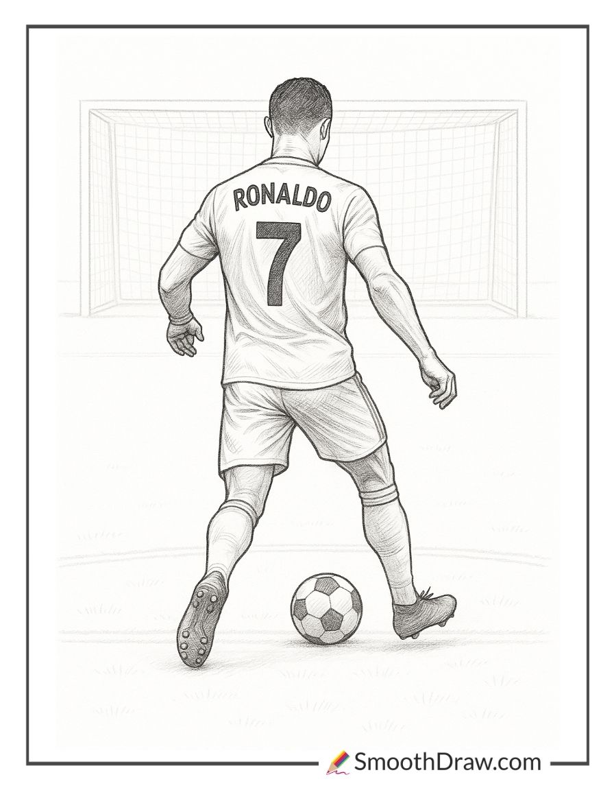 Cristiano Ronaldo on soccer field