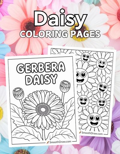 Daisy coloring pages f
