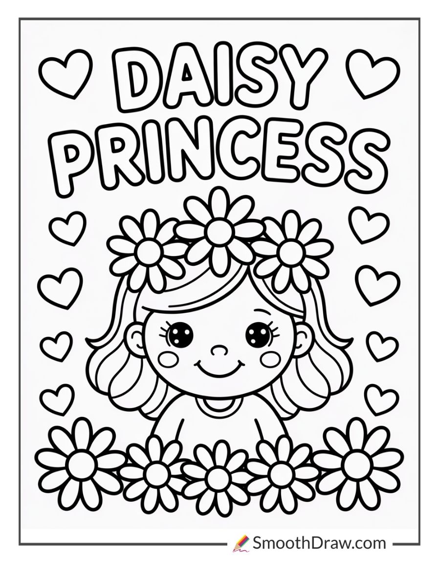 Daisy Crown On A Little Girl