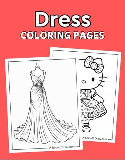 Dress coloring pages f
