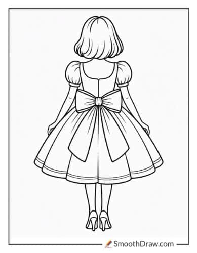 Dress With Big Bow At Back