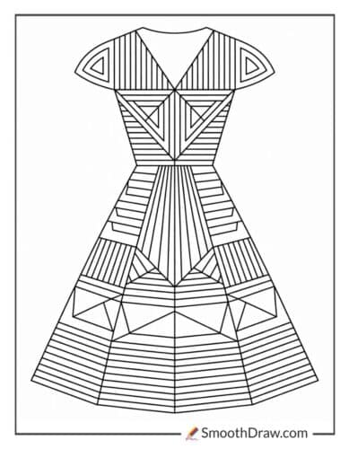 Dress With Geometric Shapes For