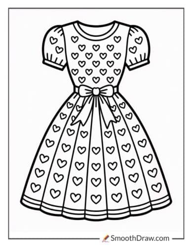 Dress With Heart Pattern