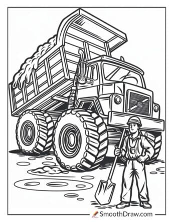 Dump Truck for Coloring