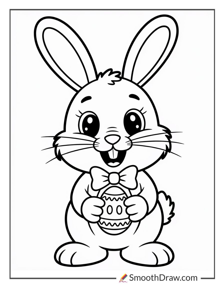 Easter Bunny Wearing A Bow Tie