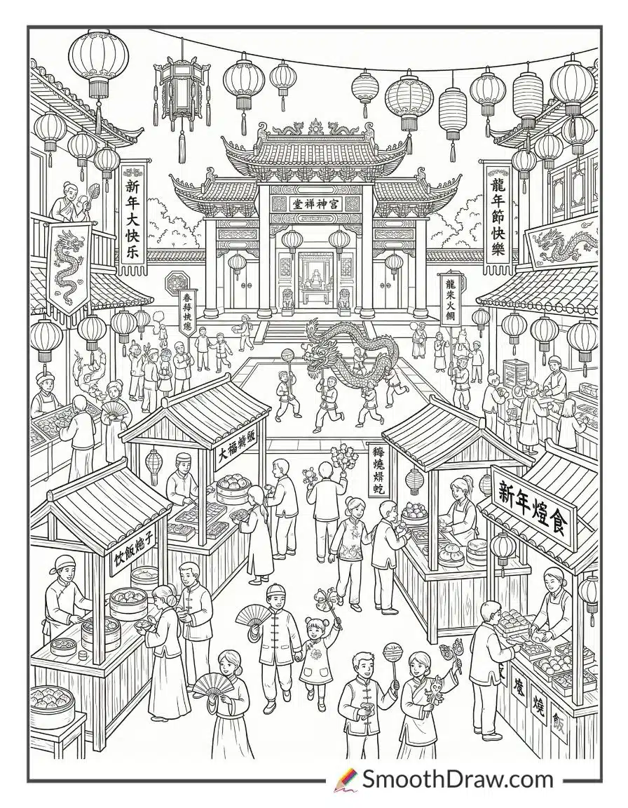 Family Celebrating Year Of The Horse