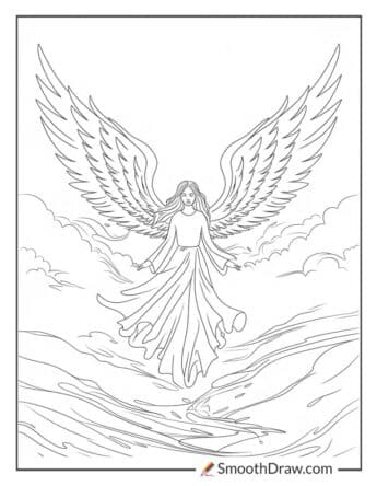 Fantasy Angel with Glowing Wings