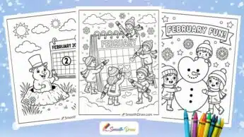 February Coloring pages