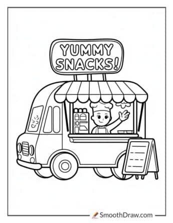 Food Truck for Coloring