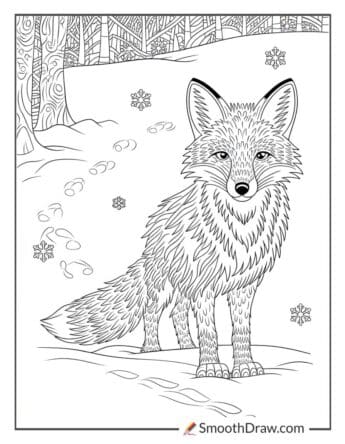 Free fox coloring pages