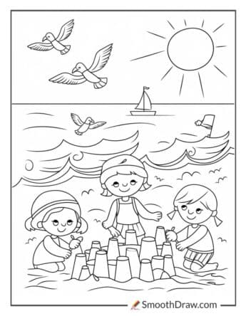Free spring coloring pages