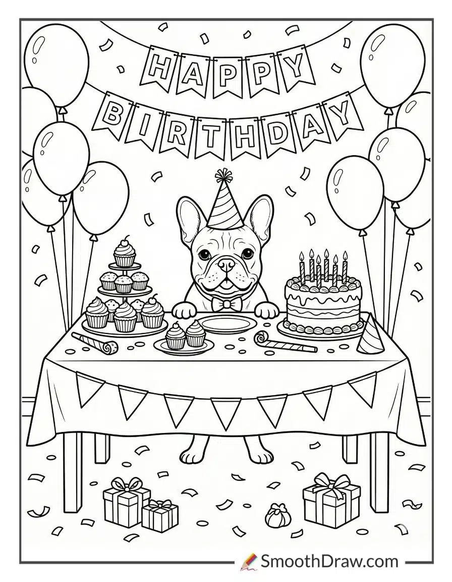 French Bulldog Birthday Party