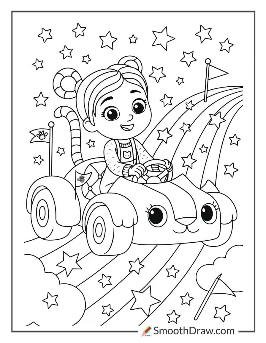 Gabby And Carlita Racing Through Rainbow Roads