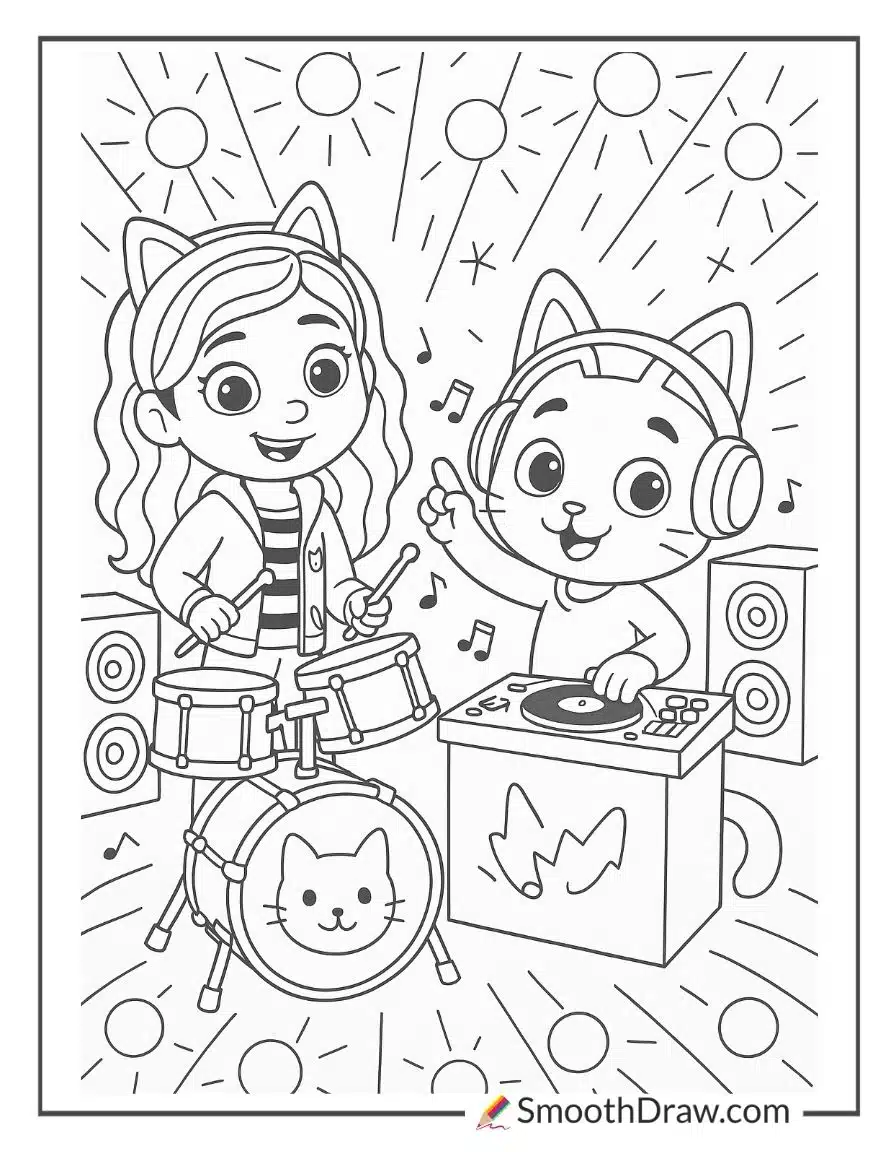 Gabby And DJ Catnip Playing Instruments