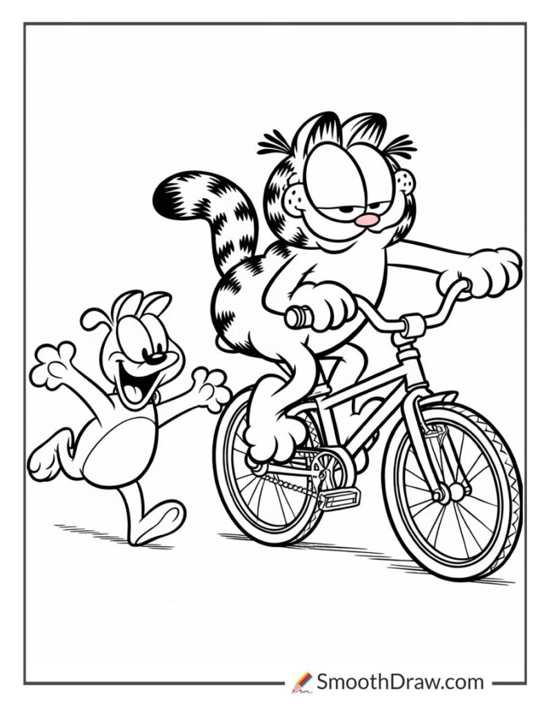 Garfield Riding 29 Garfield Coloring Pages (Free Downloads)