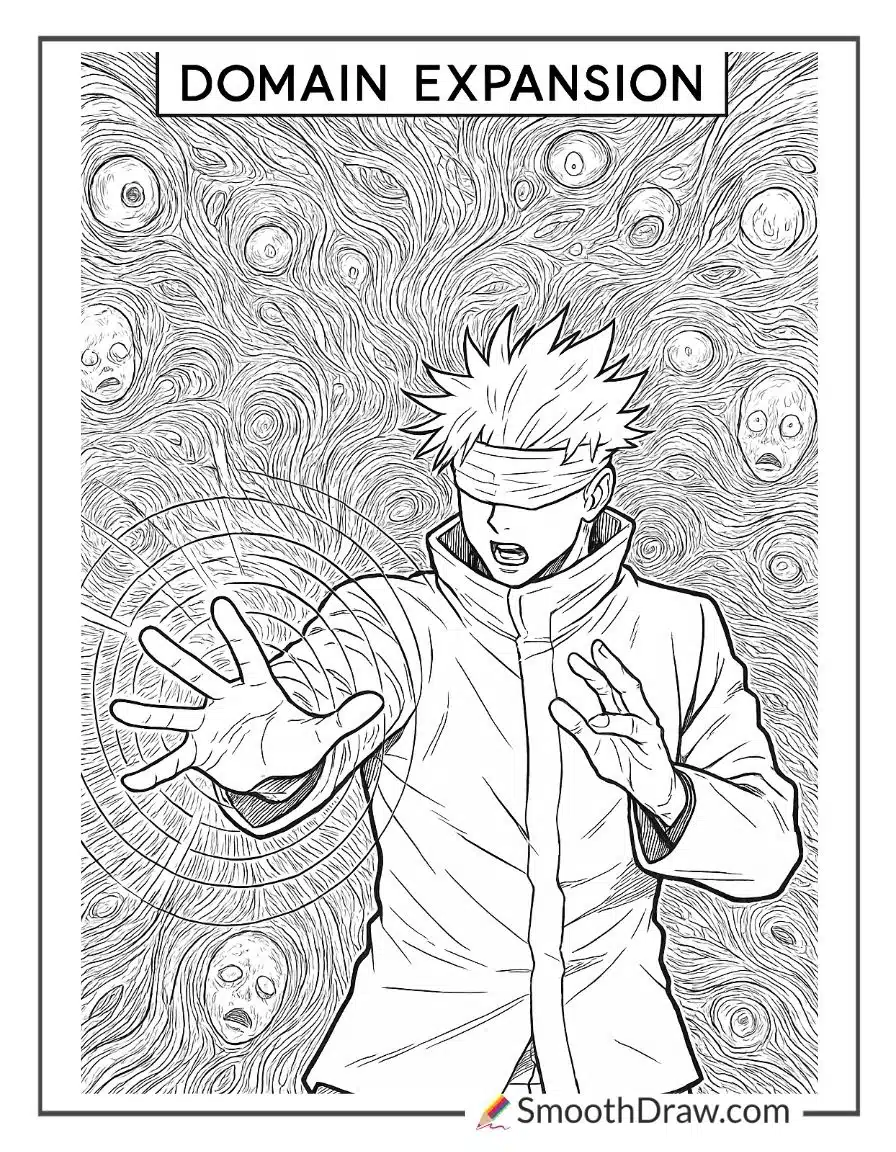 Gojo performing Domain Expansion