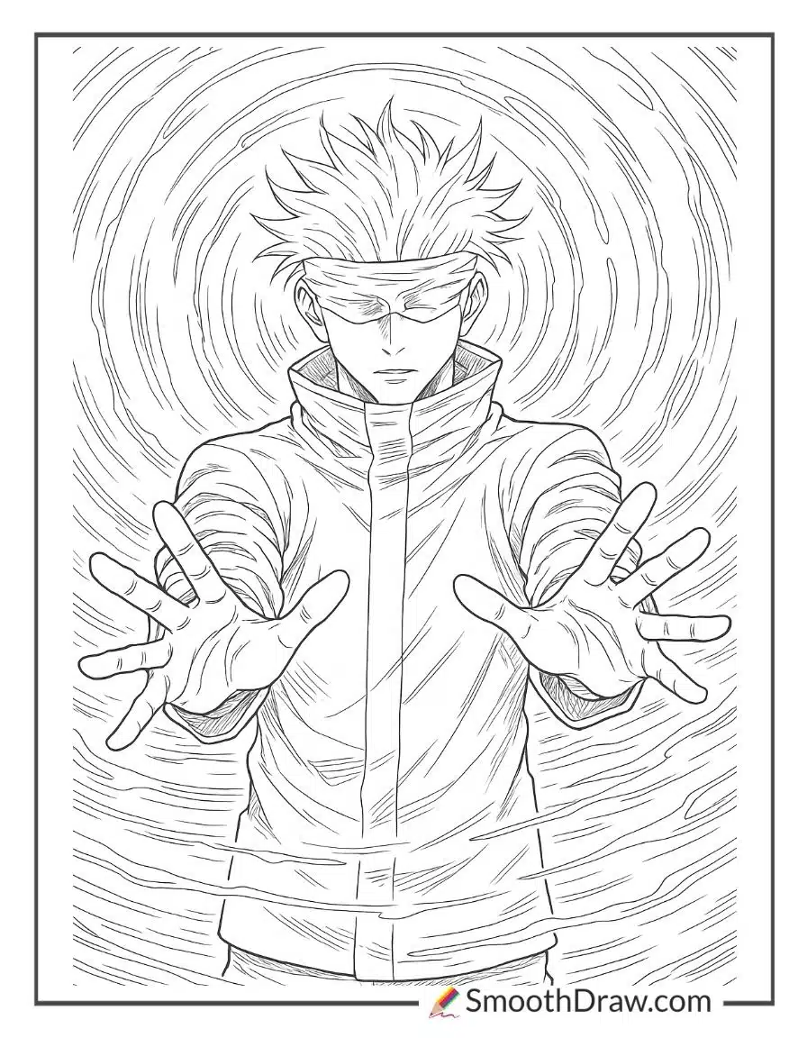 Gojo using Infinity barrier technique