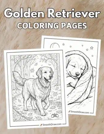 Golden Retriever coloring pages f