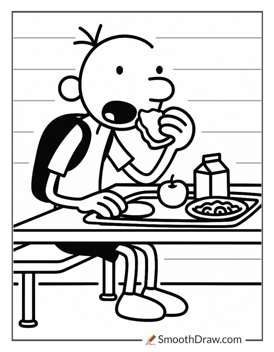 Greg Heffley Eating Lunch At School