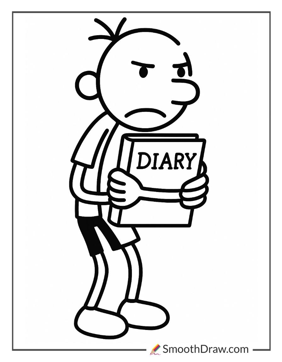 Greg Heffley Holding His Diary