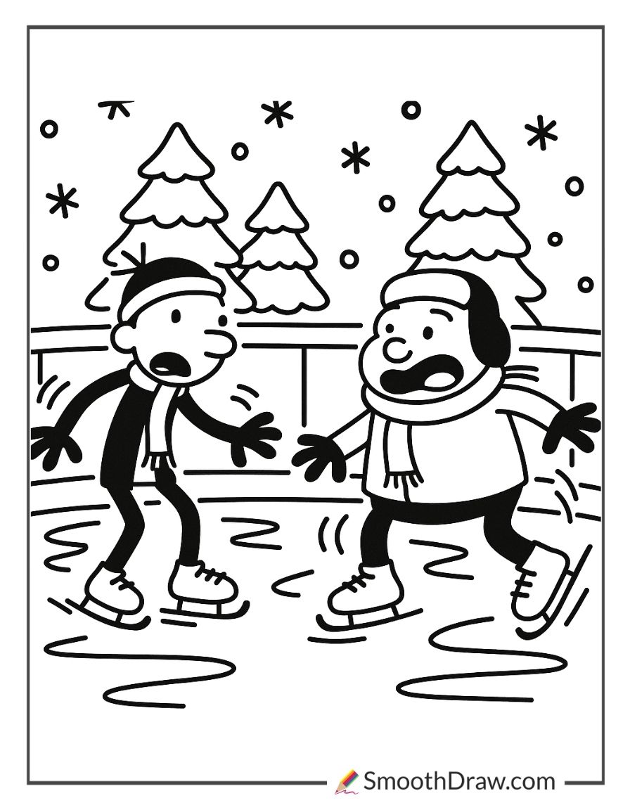 Greg And Rowley Ice Skating
