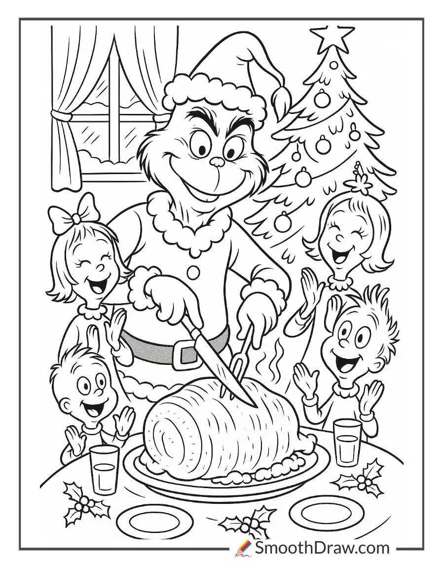 Grinch Carving The Christmas Roast