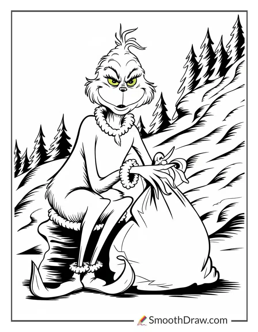Grinch With His Mischievous Grin