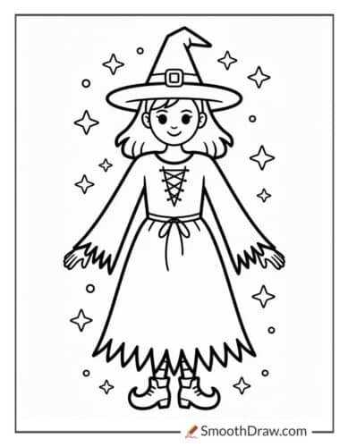 Halloween Witch Dress And Hat
