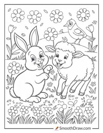 Happy spring animals