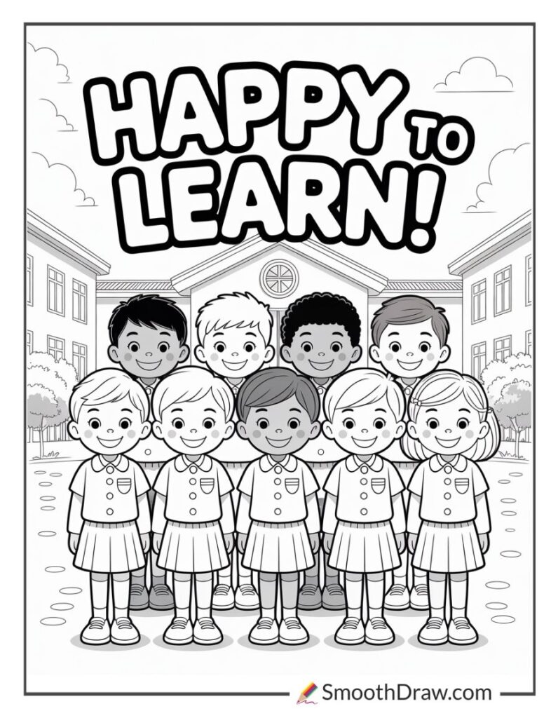 60 First Day Of School Coloring Pages (Free PDFs)