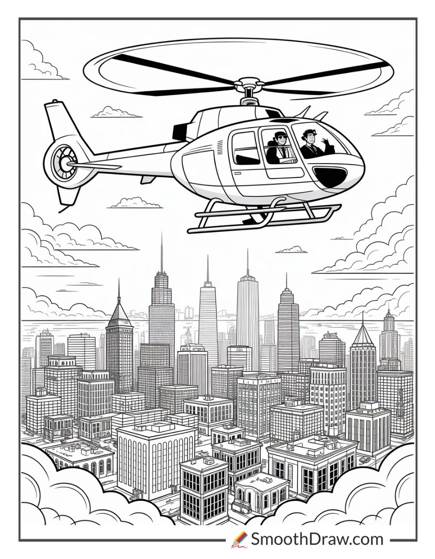 Helicopter Pilot Over The City