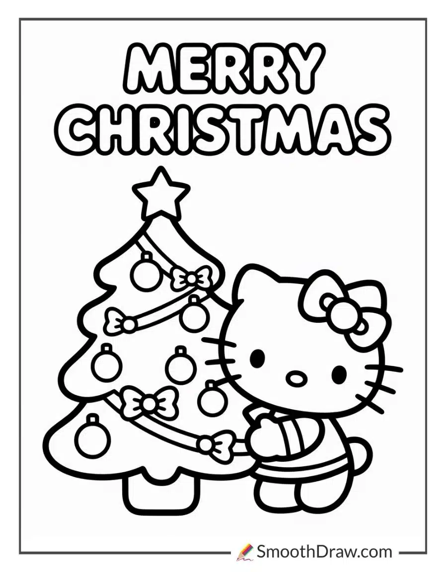 Hello Kitty Christmas Tree Decorating