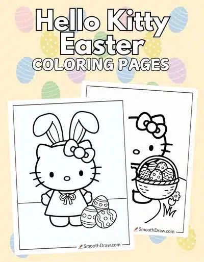 Hello Kitty Easter coloring pages f