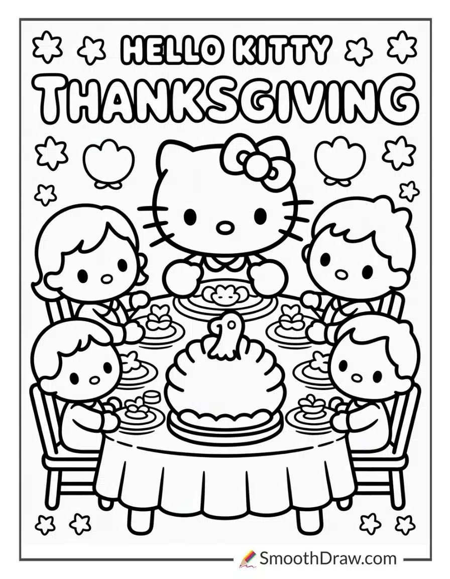 Hello Kitty Thanksgiving Family Dinner