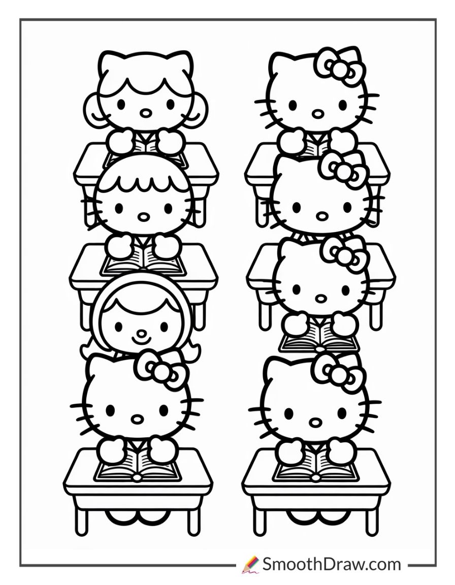 Hello Kitty And Friends At School