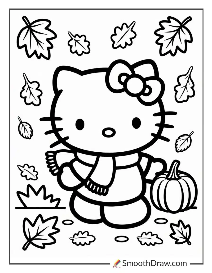 Hello Kitty Autumn Leaves Walk