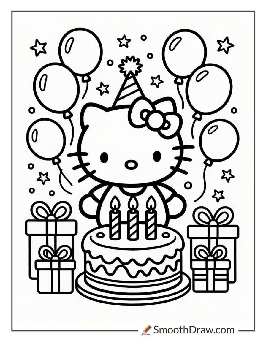 Hello Kitty Birthday Party Balloons