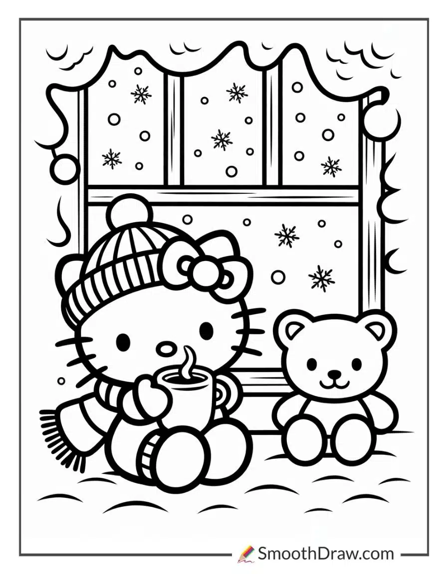 Hello Kitty Cozy Winter Snow Day