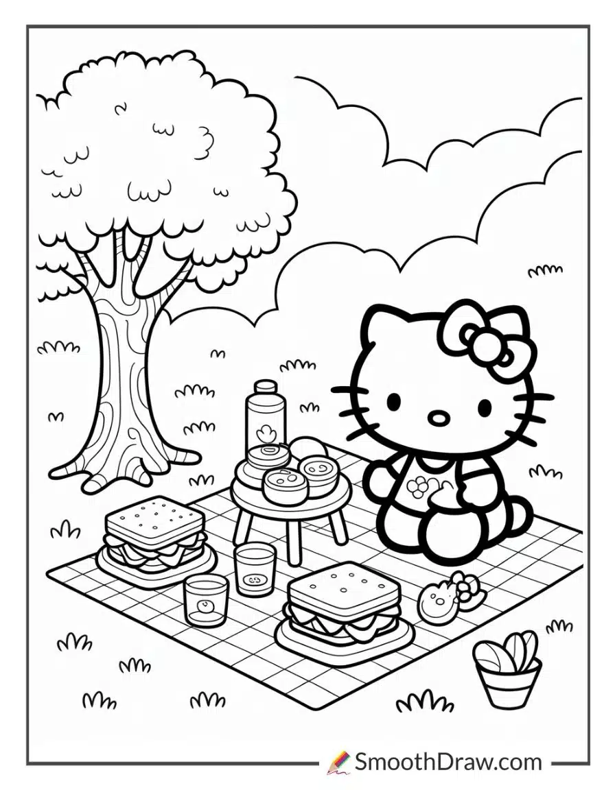 Hello Kitty Hosting Picnic