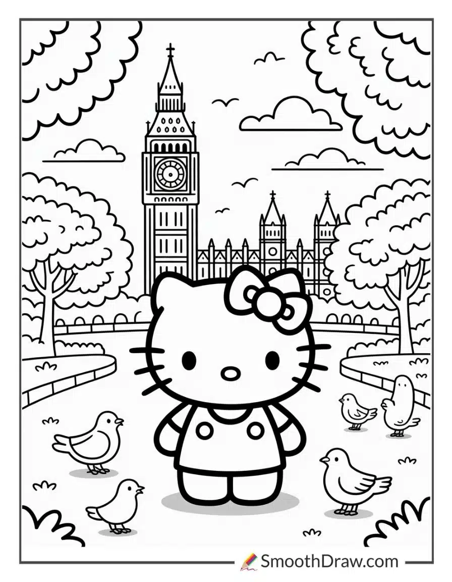 Hello Kitty In London City Park