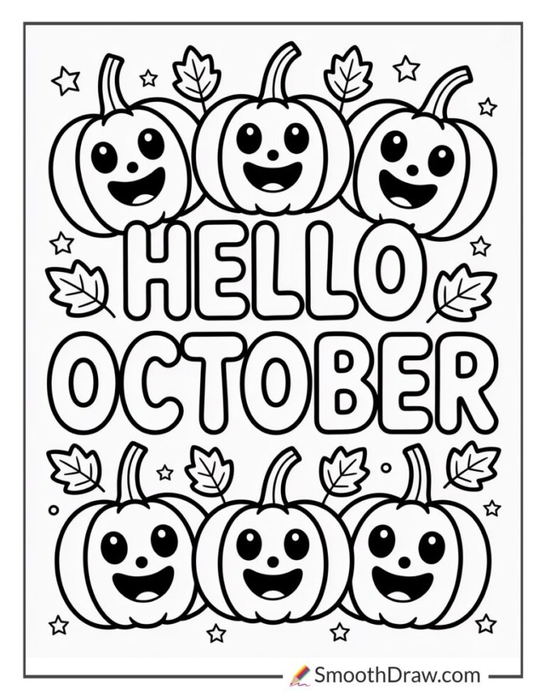 48 October Coloring Pages [Free Printables!]