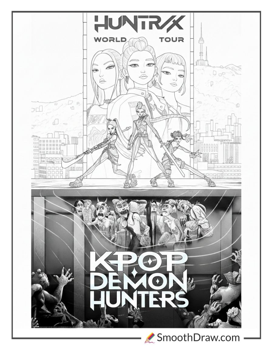 Huntrix K Pop Demon Hunters On Stage