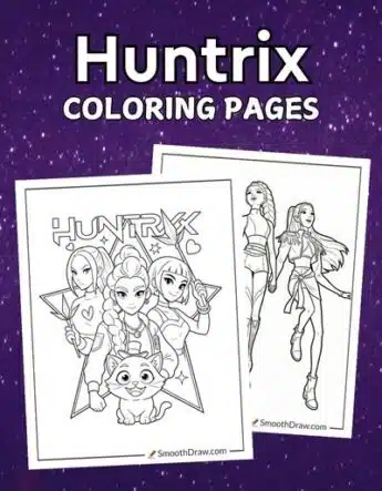 Huntrix coloring pages f