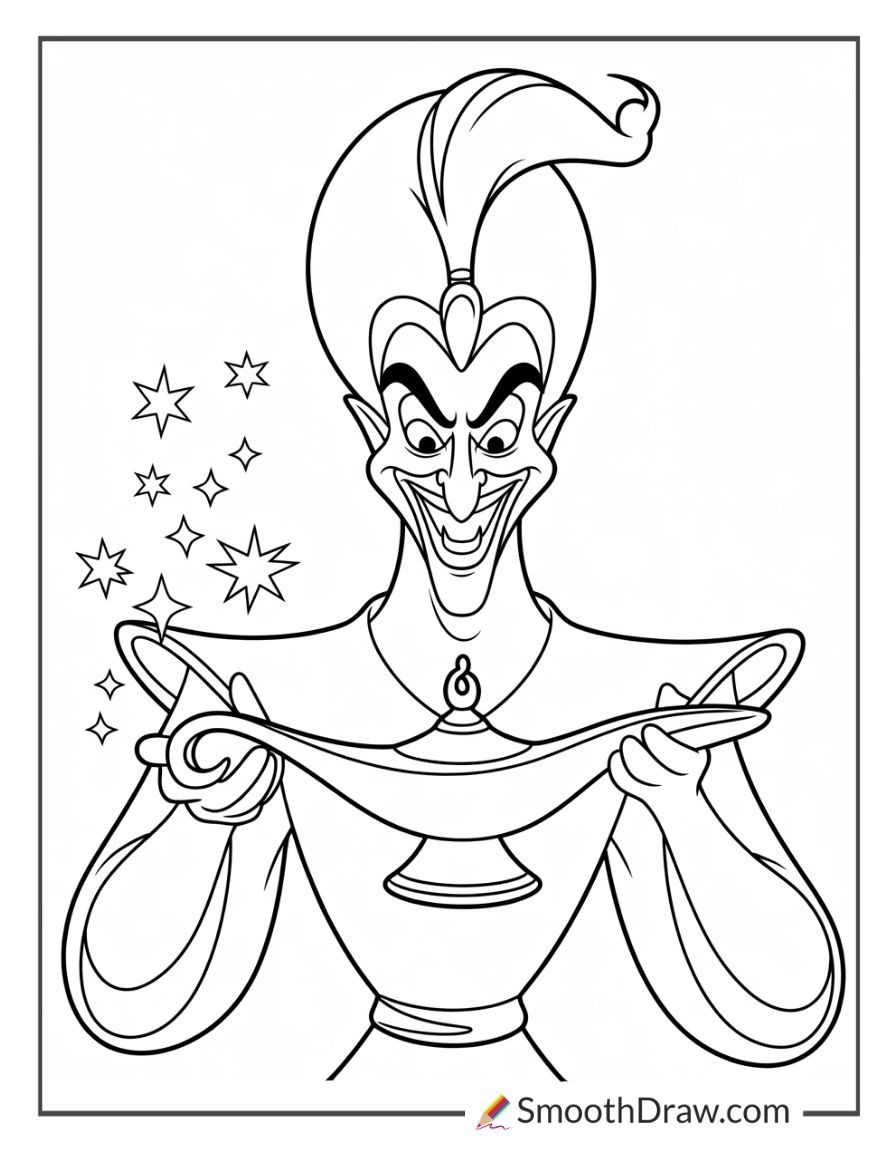 Jafar holding the magic lamp