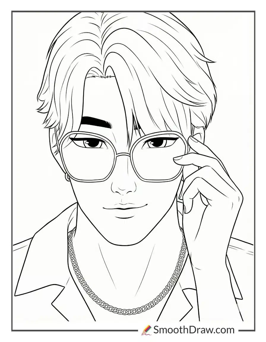 Jinu with glasses