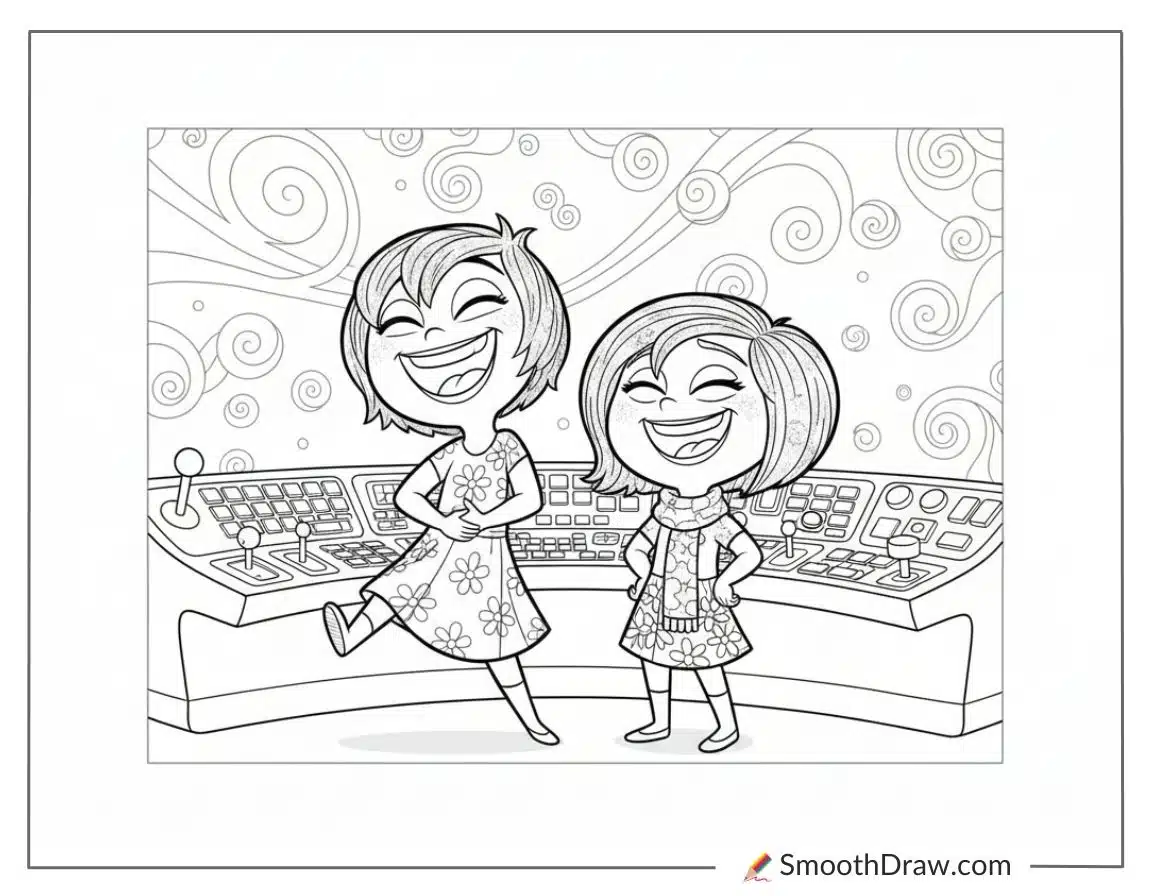 Joy And Riley Smiling Together